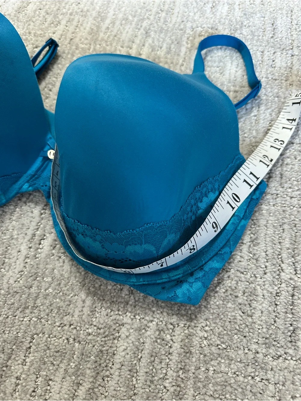 Victoria's Secret Teal Lace-Trim Underwire Bra - Picture 11 of 11